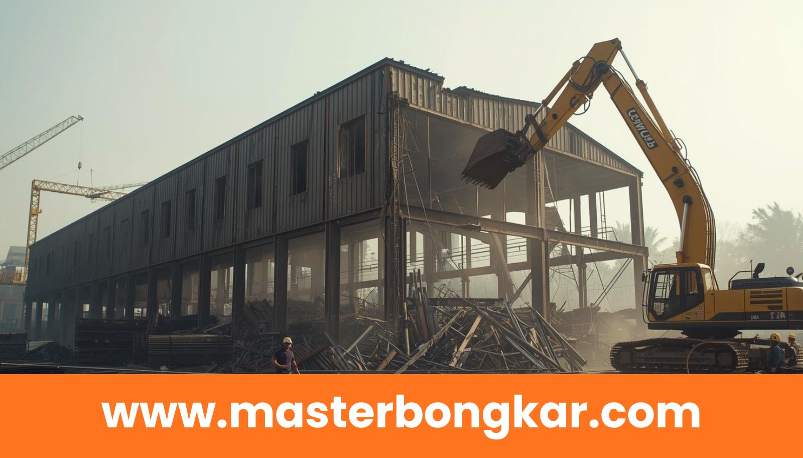 proses bongkar gedung